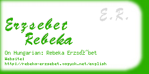 erzsebet rebeka business card